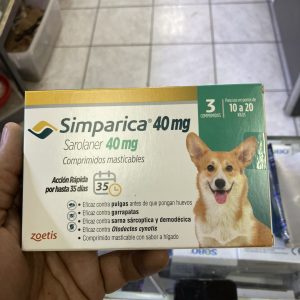 Simparica 40 MG X 3 Tabletas (10 KG - 20 KG)