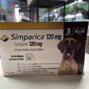 Simpirica 120 MG X 3 tabletas (40 kg- 60 kg)