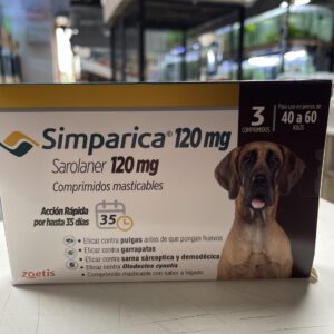 Simparica 120 MG X 3 tabletas (40 kg- 60 kg)