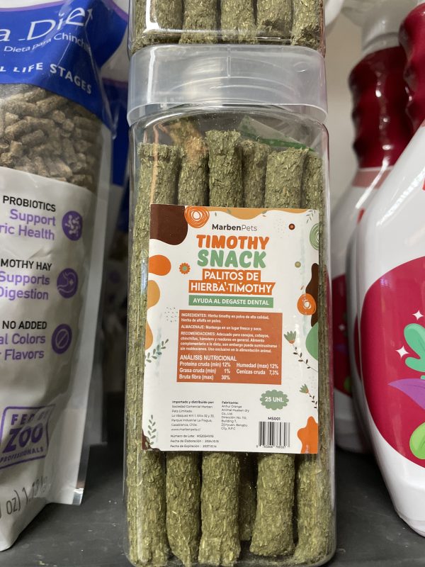 Palitos de hierba timothy pack 25 u