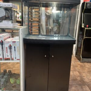 Acuario con mueble 95L negro y gris