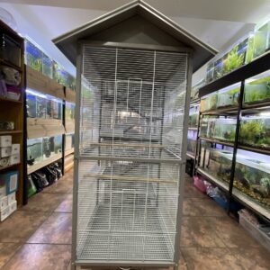 Jaula para loros con rueda (53.5*53.5*133.5)