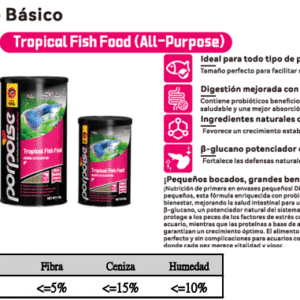 Porpoise tropical fish food micro granulado 110/400ml