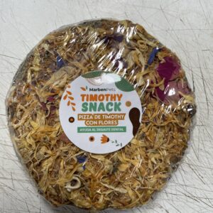 Pizza de timothy con flores 40gr