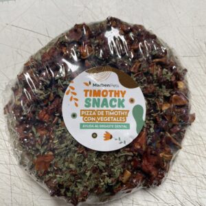 Pizza con timothy con vegetales 40gr