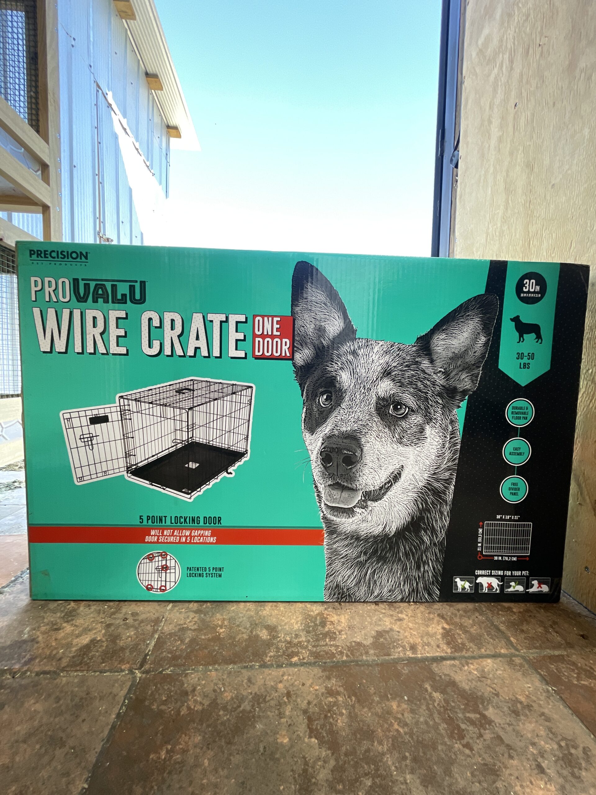 Jaula perro M caja verde agua 18KG
