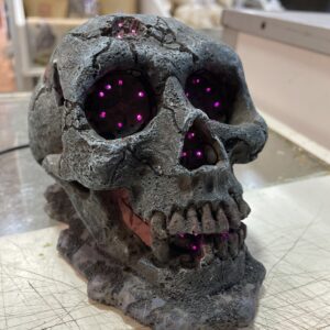 Adorno calavera con fibra optica