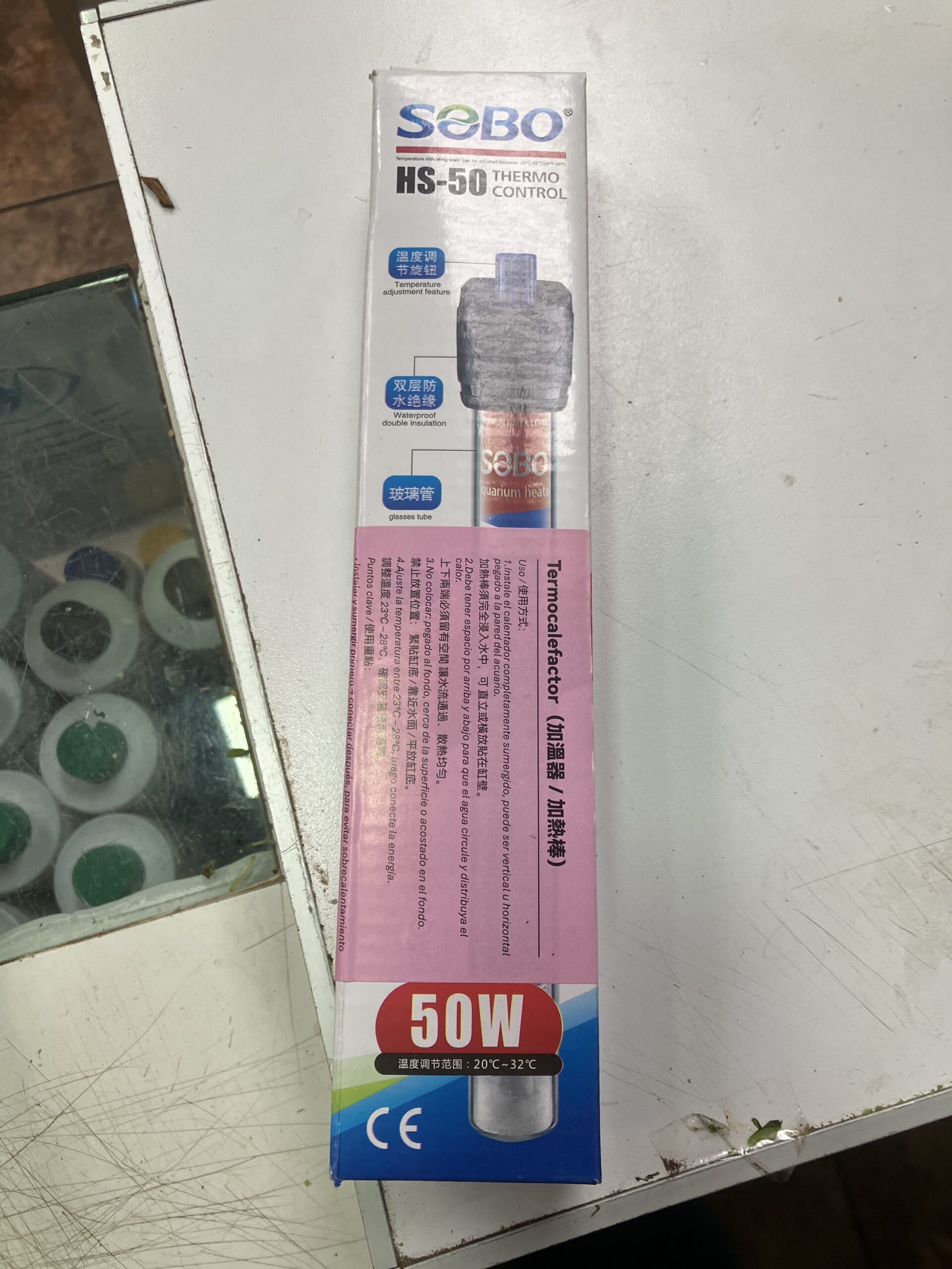 Termocalefactor 50w vidrio duro y temperatura preciso